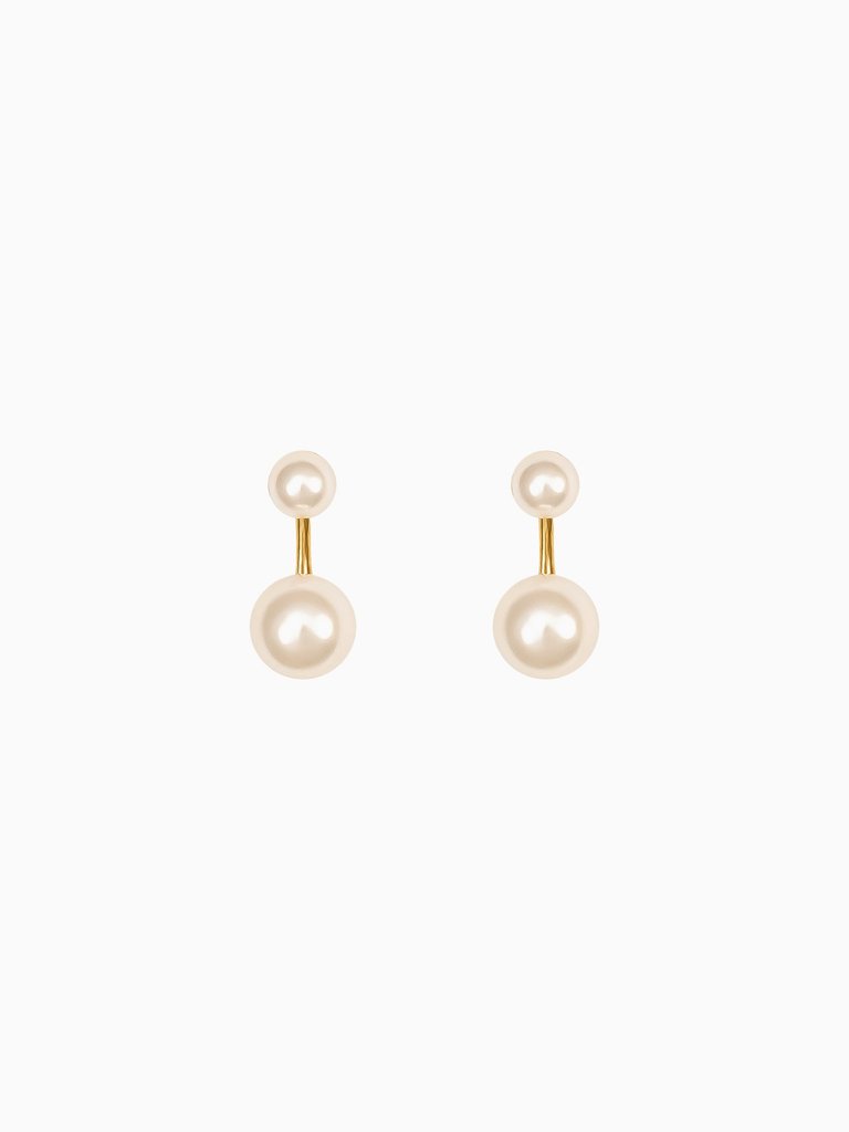 Michelle Pearl Earring Jackets - Gold