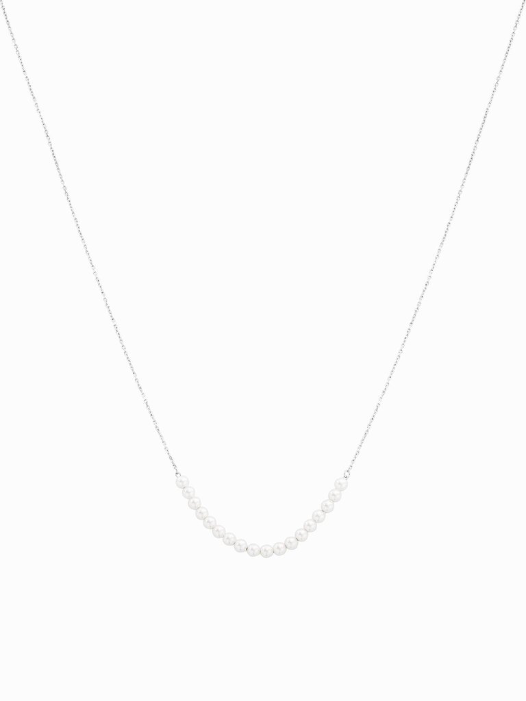 Rosalie Pearl Necklace - Silver