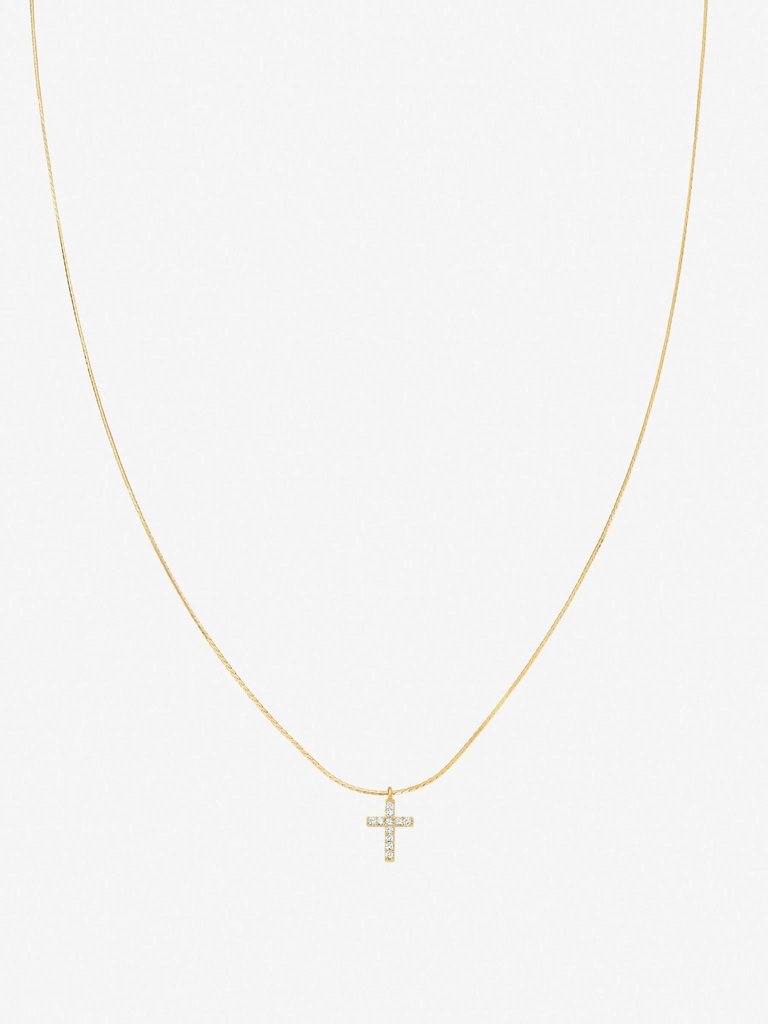 Weiss Cross Necklace - Gold