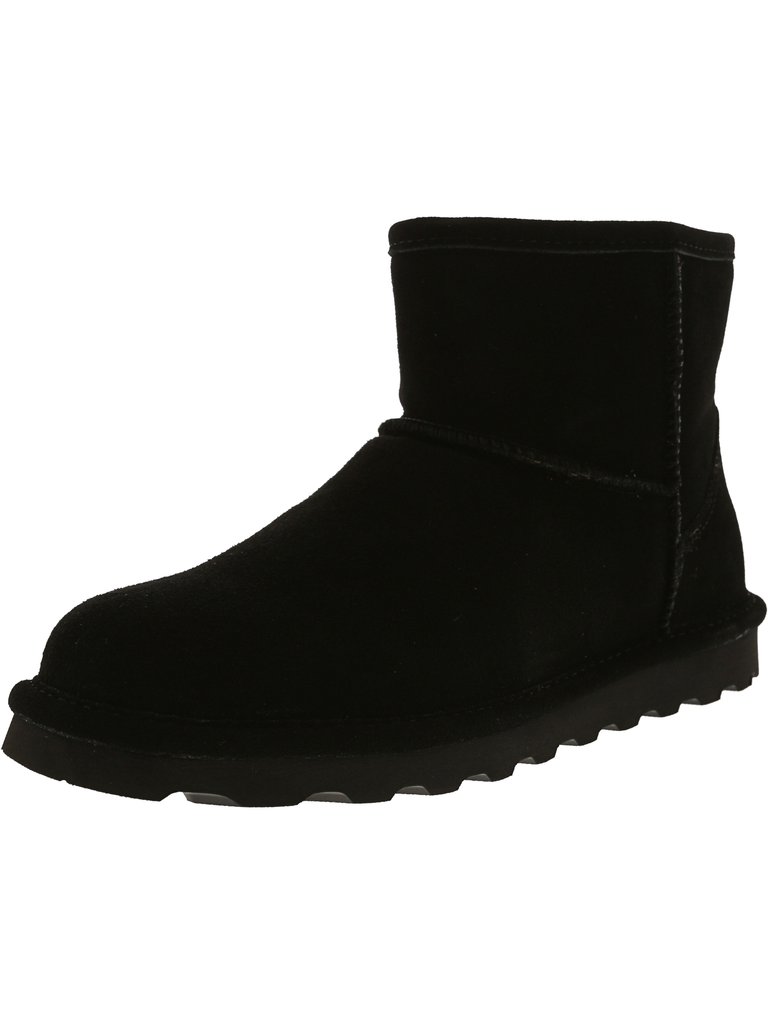 Bearpaw Women's Alyssa High-Top Suede Boot - Black II - 7 M - Black II