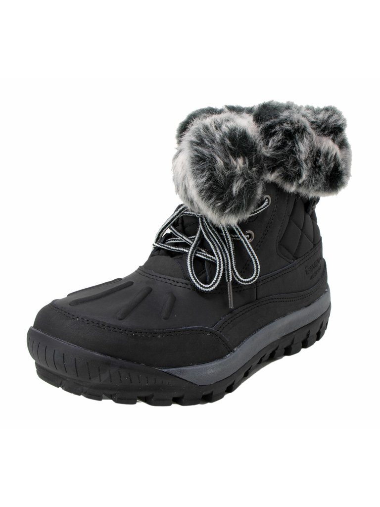 Bearpaw Women's Becka High-Top Snow Boot - Black / Grey - 10 M - Black / Grey