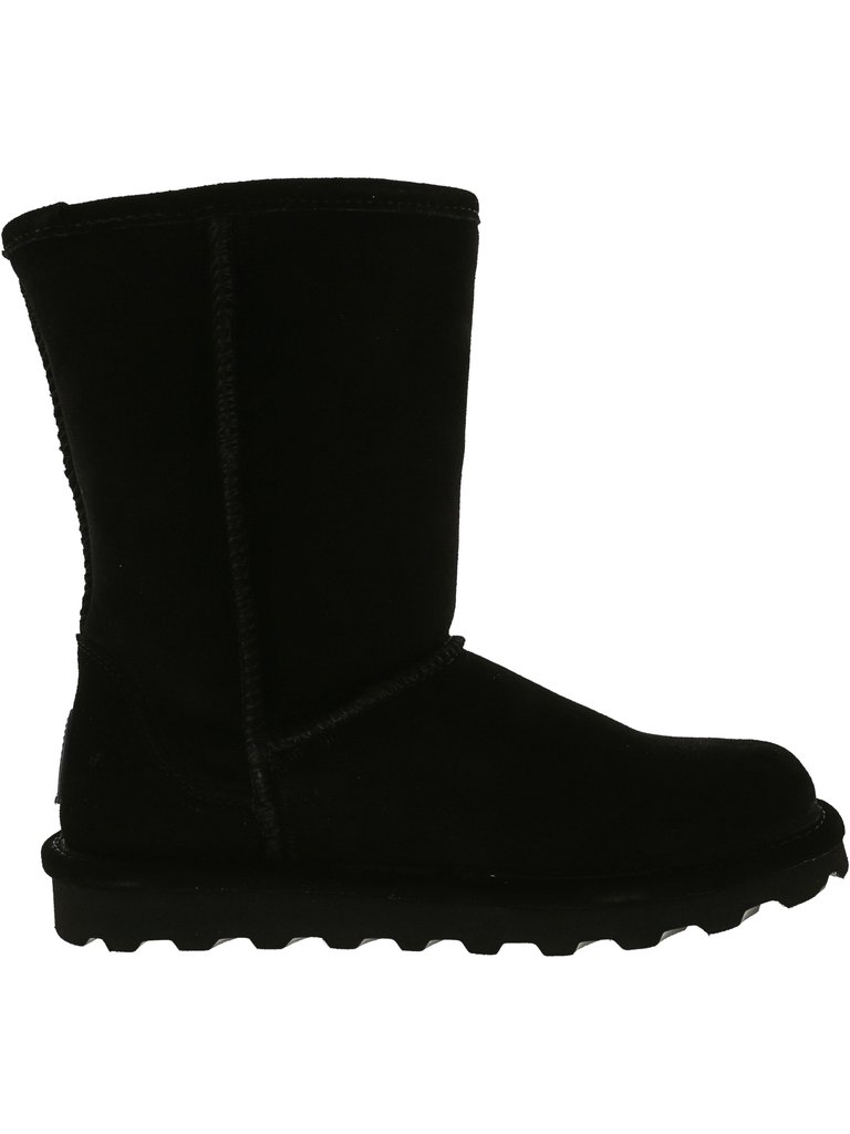 Bearpaw Women's Elle Short Ii Mid-Calf Suede Boot - Black II - 7 M