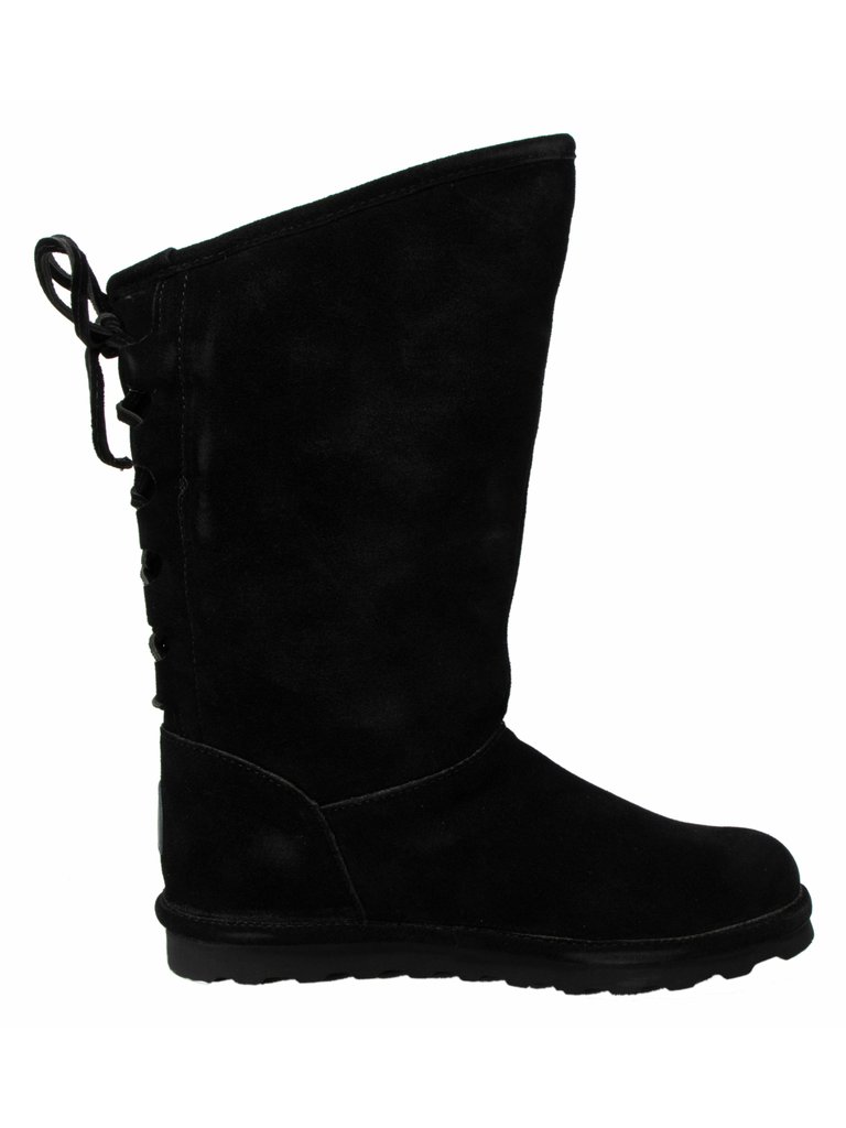 Bearpaw Women's Phylly Mid-Calf Suede Boot - Black II - 10 M