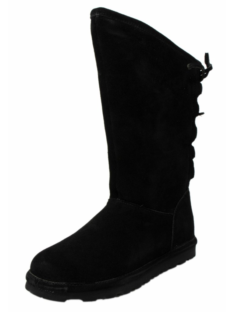 Bearpaw Women's Phylly Mid-Calf Suede Boot - Black II - 10 M - Black II