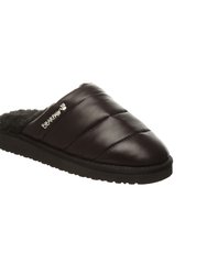 BearPaw Women's Puffy Nylon Flats - Slipper Black Ii