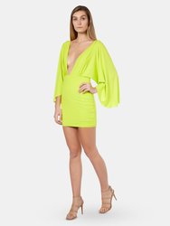 Plunge Wing Jersey Dress