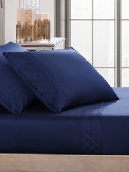 100% Cotton Hotel Luxury Bedding Sheet Set - Navy