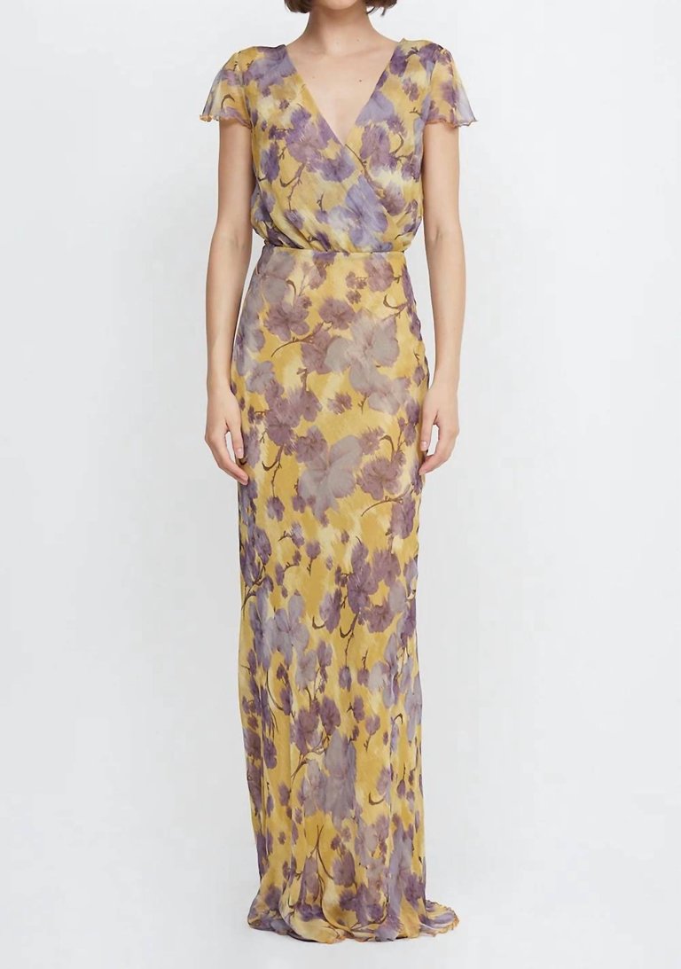 Bernadette Wrap Maxi Dress - Golden Violet