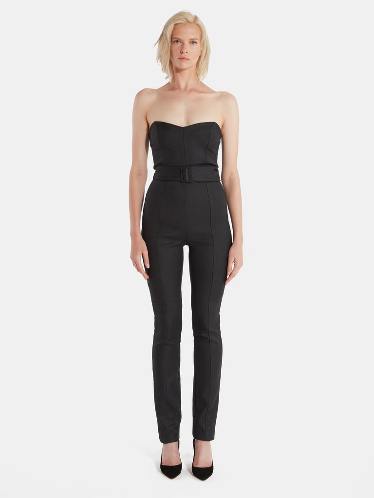 Dana Strapless Belted Jumpsuit