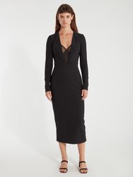 Elke Midi Dress - Black