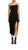 Fleur Asymmetrical Midi Dress - Black