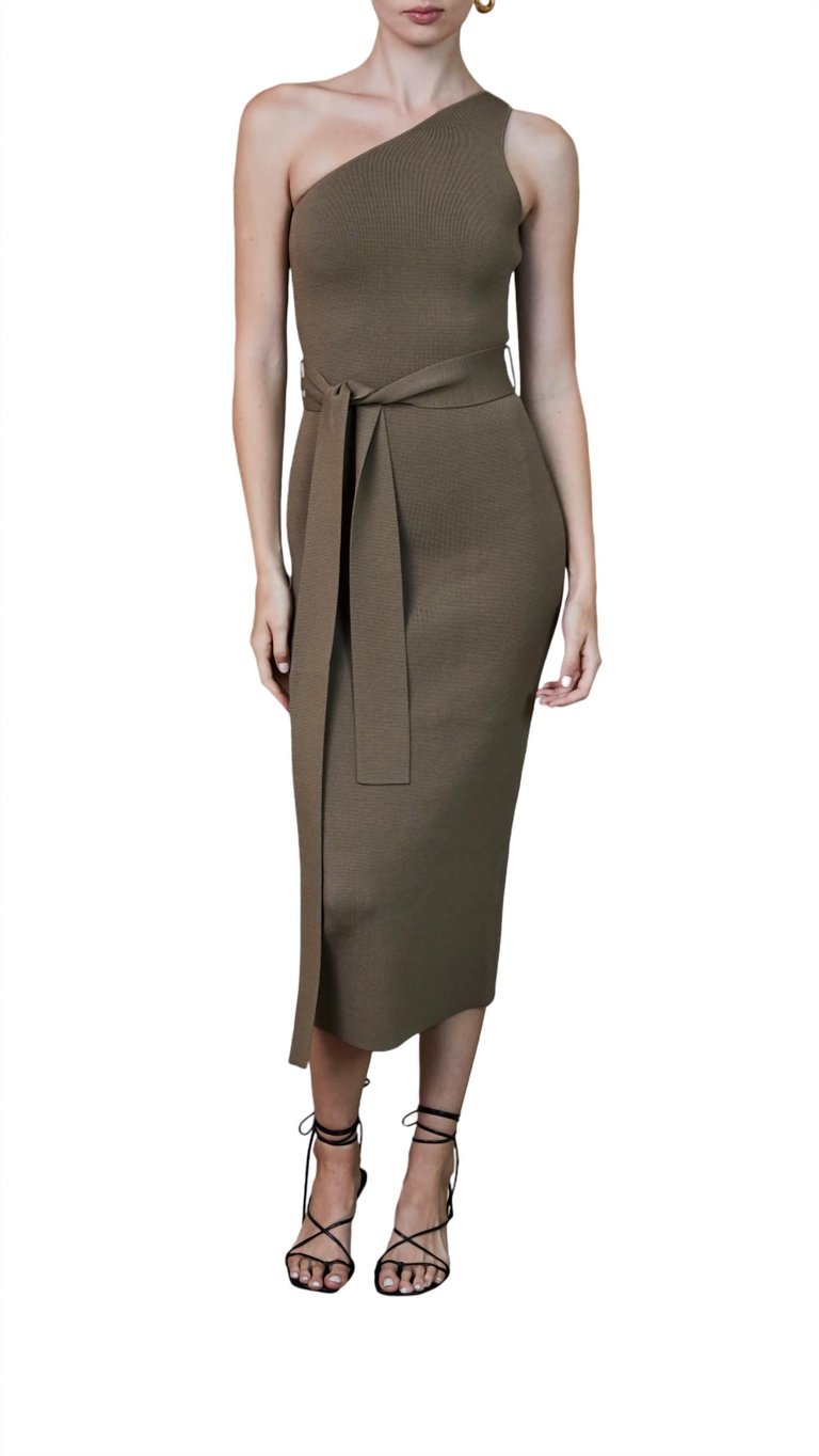Lelani Asymmetrical Dress - Olive