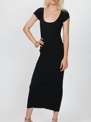 Millie Knit Midi Dress - Black