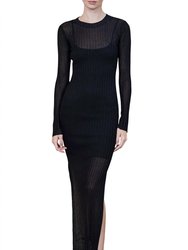 Wren Dress - Black Lurex