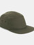 5 Panel Canvas Cap - Olive Green - Olive Green