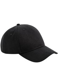 Adult Organic Cotton 5 Panel Baseball Cap - Black