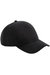 Adult Organic Cotton 5 Panel Baseball Cap - Black