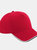 Adults Unisex Authentic 5 Panel Piped Peak Cap - Classic Red/Black/White - Classic Red/Black/White