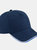 Adults Unisex Authentic 5 Panel Piped Peak Cap - French Navy/Bright Royal/White - French Navy/Bright Royal/White
