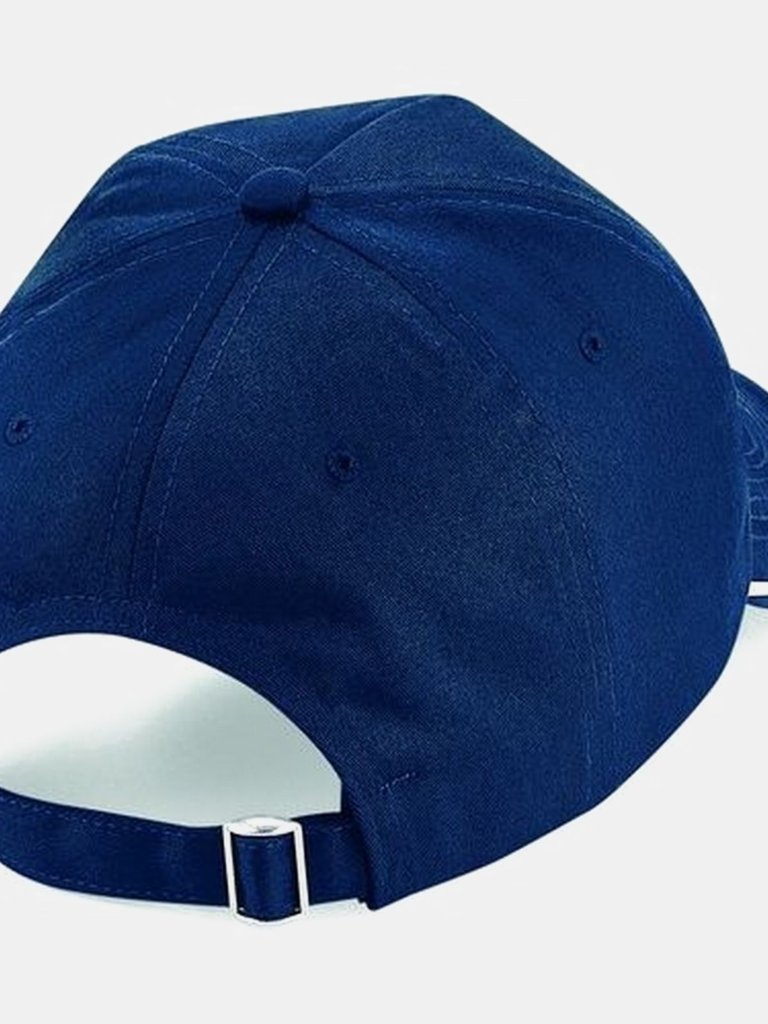 Adults Unisex Authentic 5 Panel Piped Peak Cap (French Navy/White)