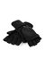 Adults Unisex Fliptop Knitted Winter Gloves - Black - Black
