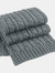 Beechfield Cable Knit Melange Scarf (Light Gray) - Light Gray