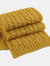Beechfield Cable Knit Melange Scarf (Mustard) - Mustard