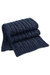 Beechfield Cable Knit Melange Scarf (Navy) - Navy
