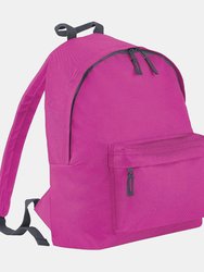 Beechfield Childrens Junior Big Boys Fashion Backpack Bags/Rucksack/School (Pack (Fuchsia/ Graphite Grey) (One Size) (One Size) - Fuchsia/ Graphite Grey