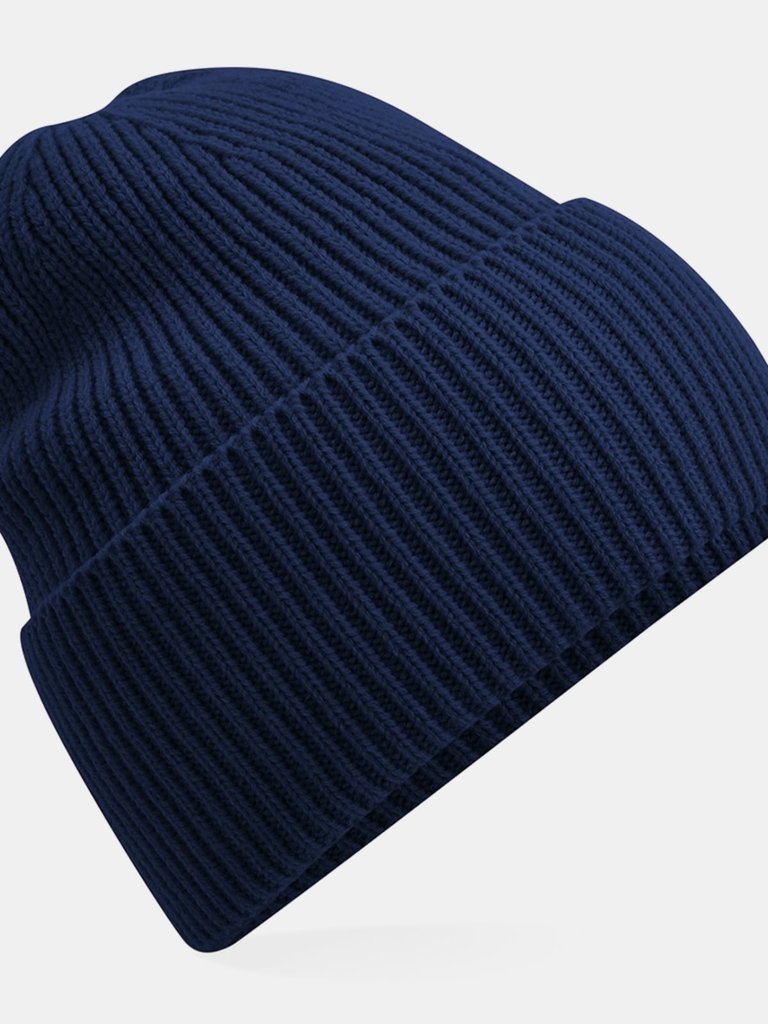 Beechfield Cuffed Recycled Oversized Beanie - Oxford Navy