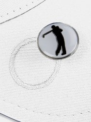 Beechfield Pro-Style Ball Mark Golf Baseball Cap / Headwear (White/French Navy)