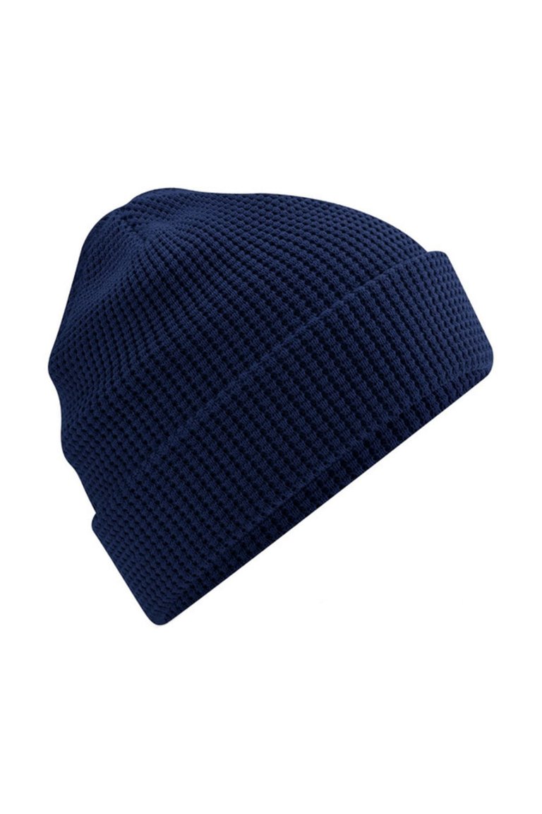 Beechfield Unisex Adult Waffle Organic Cotton Beanie - Oxford Navy