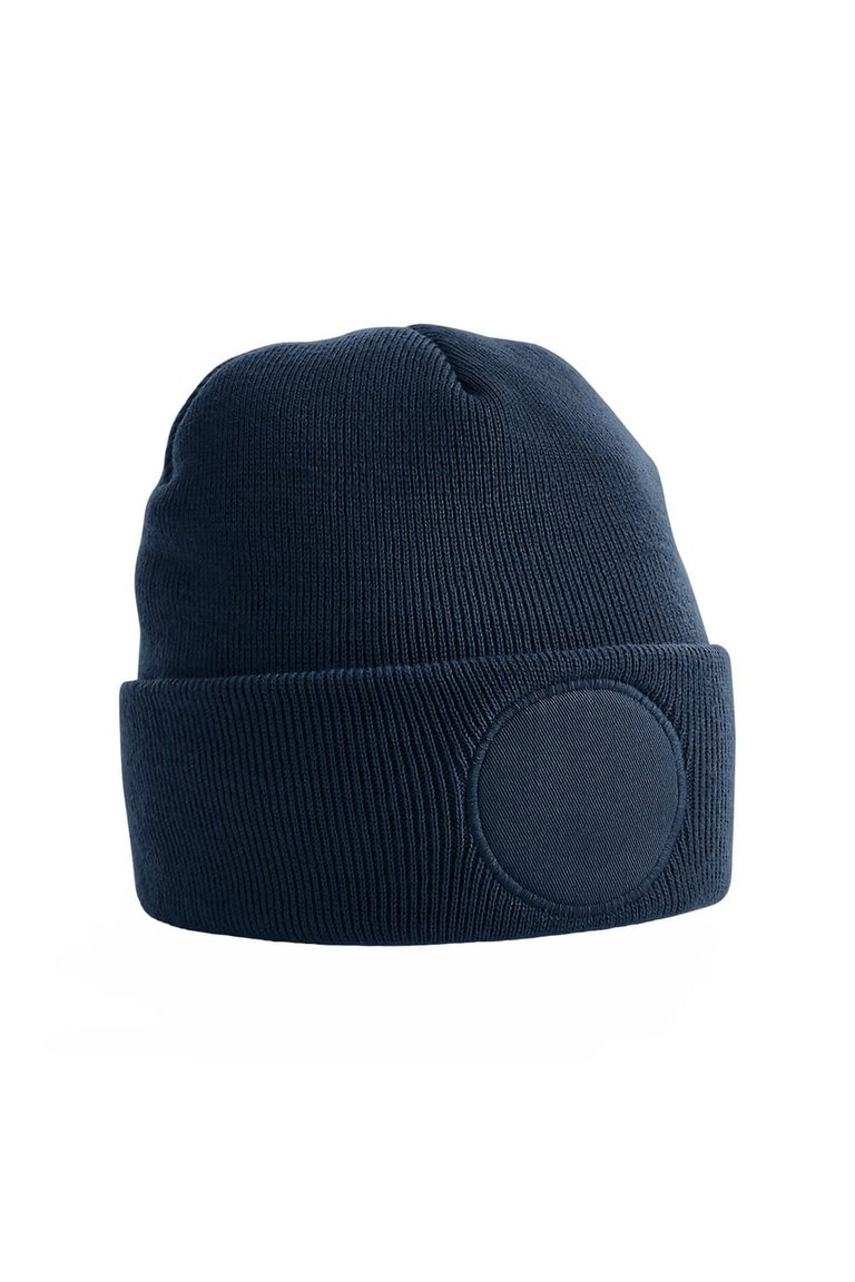 Beechfield Unisex Circular Patch Cuffed Beanie (French Navy) - French Navy