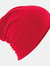 Beechfield Unisex Hemsedal Cotton Slouch Beanie (Classic Red) - Classic Red