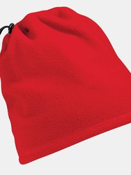 Beechfield Unisex Suprafleece™ Anti-Pilling 2in1 Winter Hat and Neck Warmer/Snood (Classic Red) - Classic Red