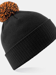 Big Girls Snowstar Duo Extreme Winter Hat (Black/Orange) - Black/Orange