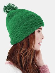 Big Girls Snowstar Duo Extreme Winter Hat - Kelly Green/White