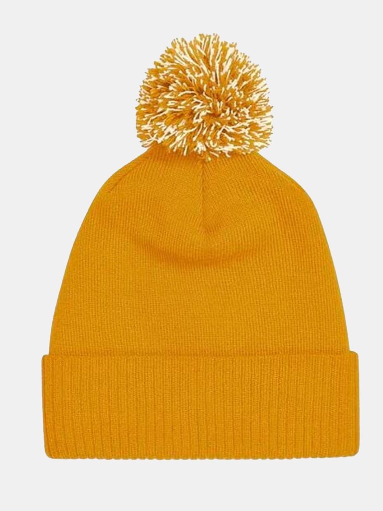 Big Girls Snowstar Duo Extreme Winter Hat - Mustard/Off White