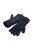 Cable Knit Melange Gloves - Navy - Navy