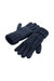 Cable Knit Melange Gloves - Navy - Navy