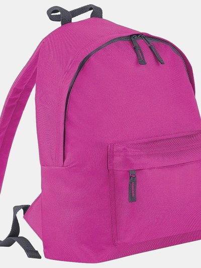 Beechfield Childrens Junior Big Boys Fashion Backpack Bags/Rucksack/School (Fuchsia/ Graphite Grey) product