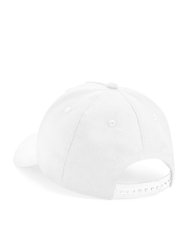 Childrens/Kids Organic Cotton 5 Panel Baseball Cap - White