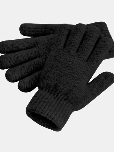 Beechfield Cosy Cuffed Marl Ribbed Winter Gloves - Black product
