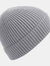 Engineered Knit Ribbed Beanie - Light Gray - Light Gray