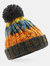 Junior Corkscrew Pom Pom Beanie - Retro Blues - Retro Blues