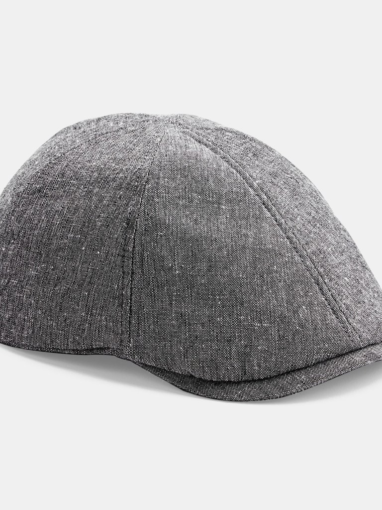 Mens Classic Gatsby Summer Flat Cap - Grey Linen