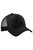 Mens Half Mesh Trucker Cap/Headwear - Black - Black