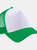 Mens Half Mesh Trucker Cap/Headwear - Pure Green/White - Pure Green/White