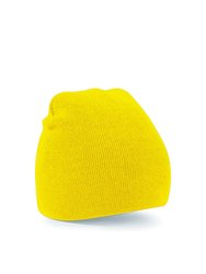 Plain Basic Knitted Winter Beanie Hat - Yellow