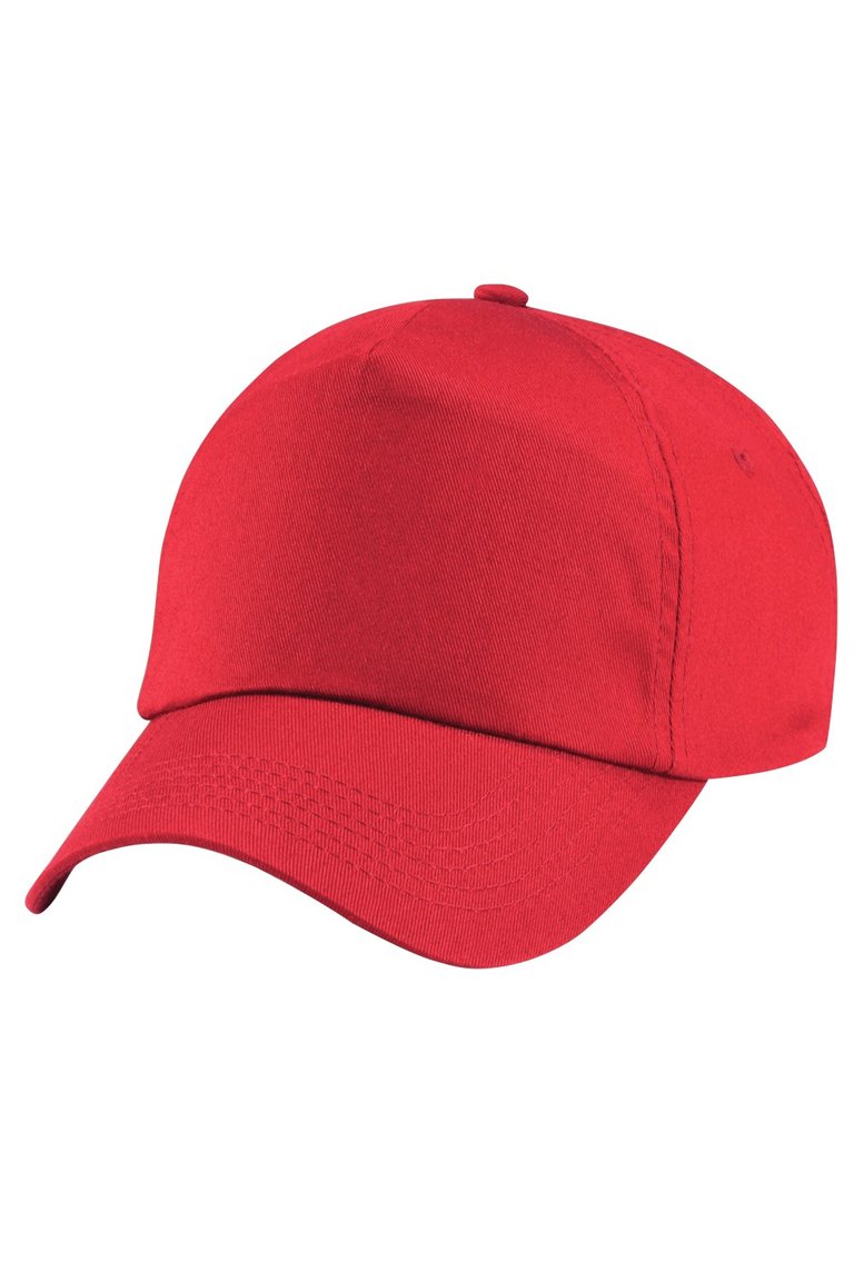 Plain Unisex Junior Original 5 Panel Baseball Cap - Bright Red - Bright Red